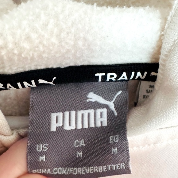 Puma Cream Cropped Hoodie - Picture 7 of 8
